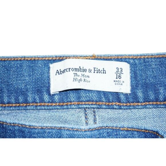 Abercrombie & Fitch "The Mom" High Rise Jeans – Size 33 /16 – Classic EUC - Picture 4 of 6